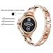YOOSIDE for Fossil Q Venture Watch Band, 18mm Quick Release Detachable Stainless Steel Metal Bling Watch Bands Strap for Fossil Q Venture Gen3/Gen4/HR Gen4,Ticwatch C2 Rose Gold(Rose Gold)