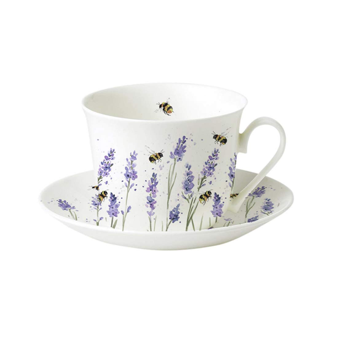 Roy Kirkham - Tasse et soucoupe petit déjeuner - abeilles à la lavande