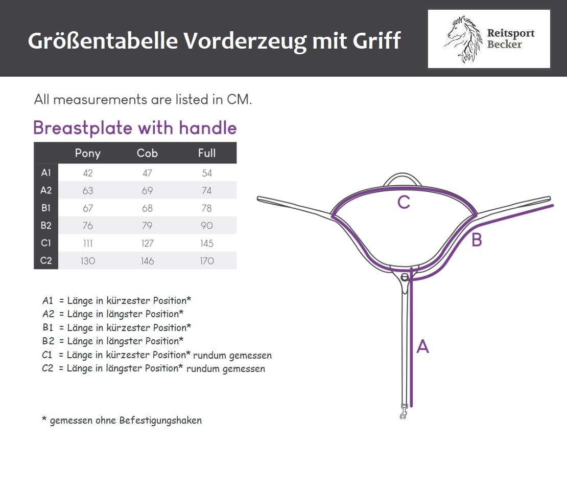 NETPROSHOP Leder Vorderzeug mit Handgriff schwarz oder braun Pony Cob Full, Groesse:Full, Farbe:Schwarz