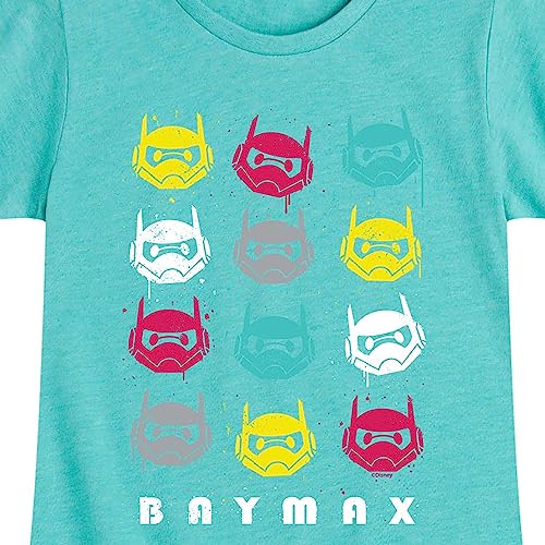 Disney - Big Hero 6 - Baymax Grid - Toddler and Youth Girls Short Sleeve Graphic T-Shirt3