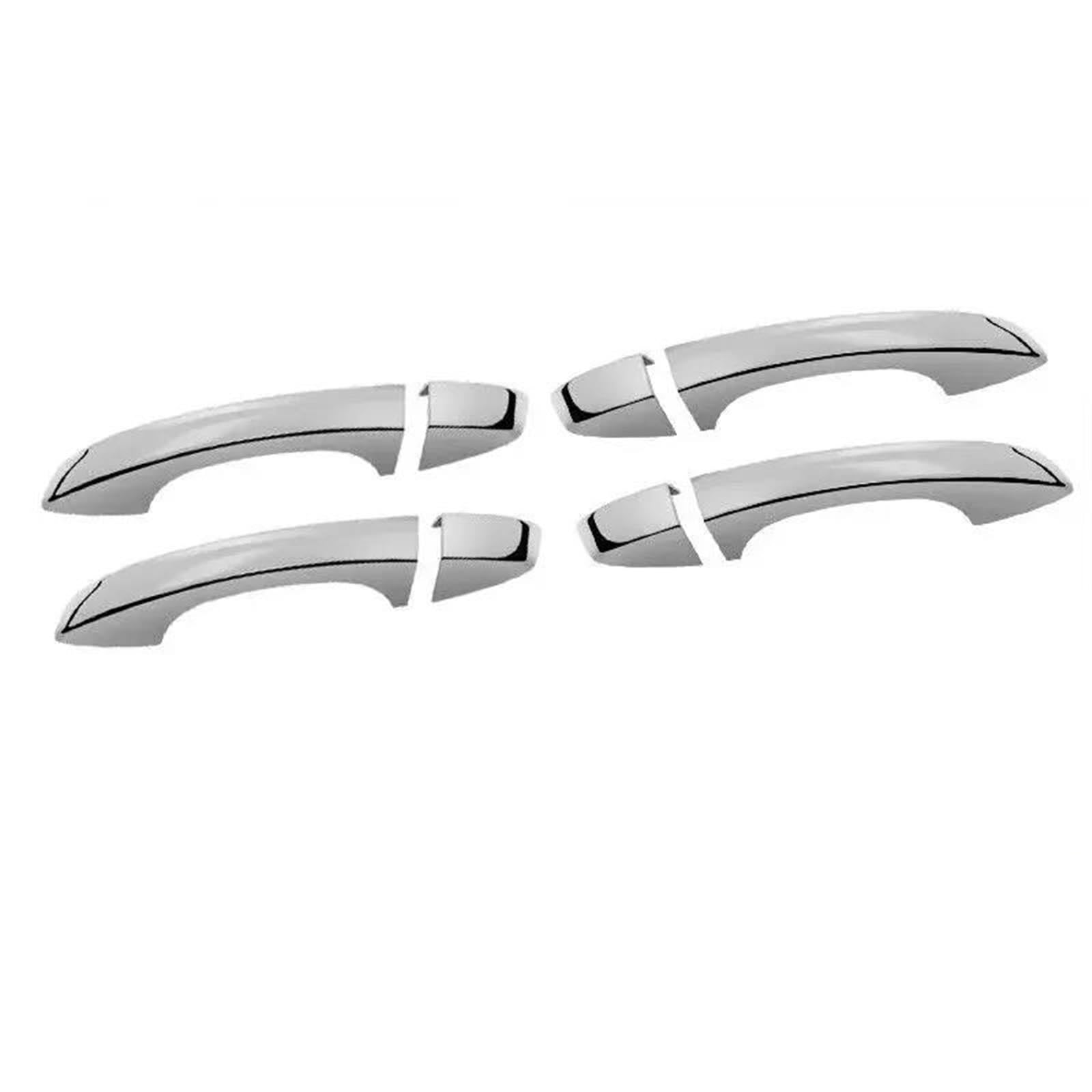 NOHEEU Exterior Styling Chrome Car Side Door Handle Cover Bowl Trim Sticker Styling Accessories for Skoda for Kodiaq 2017-2023(0 Button)