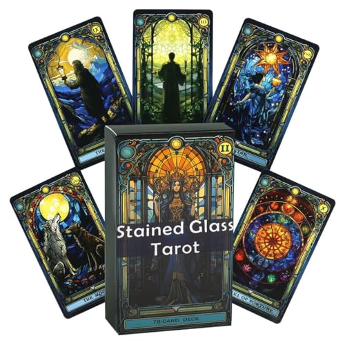 Image of PATPAT 78 Tarot Cards Telling Game Beginner's Tarot Card Deck Mystical Church-Themed Beautiful Illustration Guiding Cards for Self Discovering, Personal Reflection, Divination, Gift
