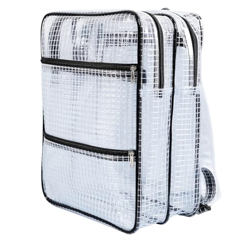 Synvicovan 17.7 Inch Tool Backpack-Transparent & Anti-static Cleanroom Engineer Tool Bag for Work and Travel