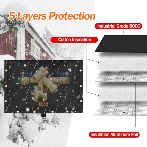 Image of Backflow Preventer Insulation Cover for Vacuum Breaker, 21 inchW x 16 inchH, Black