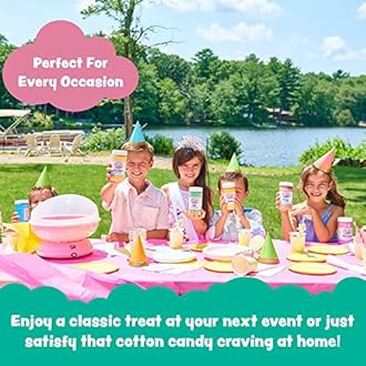Cotton Candy Express Floss Sugar Variety Pack with 3-11oz Plastic Jars of Bubble Gum, Green Apple, Pina Colada Flossing Sugars. Use With Cotton Candy Express Countertop Machine