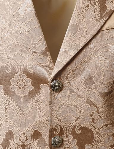 Image of VATPAVE Mens Victorian Suit Vest Steampunk Gothic Waistcoat