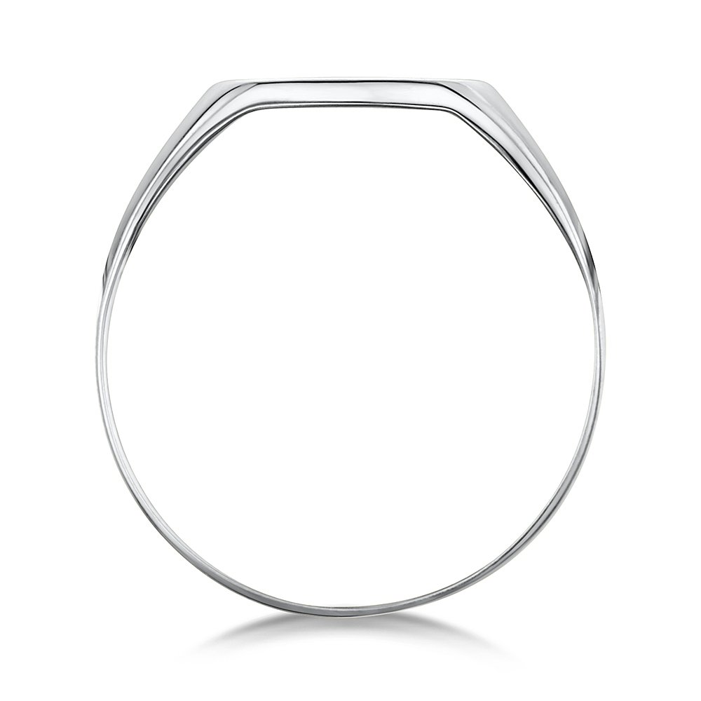 Theia Sortija de Sello para Damas, en Oro Amarillo, Oro Blanco o Oro Rosa, de 9k, Peso Pesado, Forma de Almohadilla