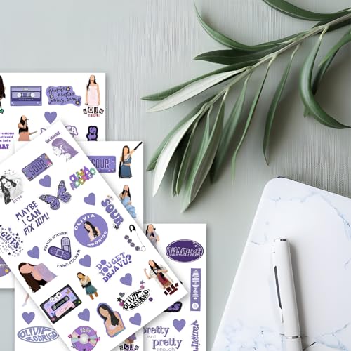 Image of 80 Pcs Olivia Rodrigo Stickers for Journal Laptop Mobile DIY Decor Scrapbooking Sticker