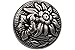 Produktbild Knöpfe Metall silber antik Edelweiss Enzian Ösenknöpfe Trachtenknöpfe made in Germany 18mm 6 Stück