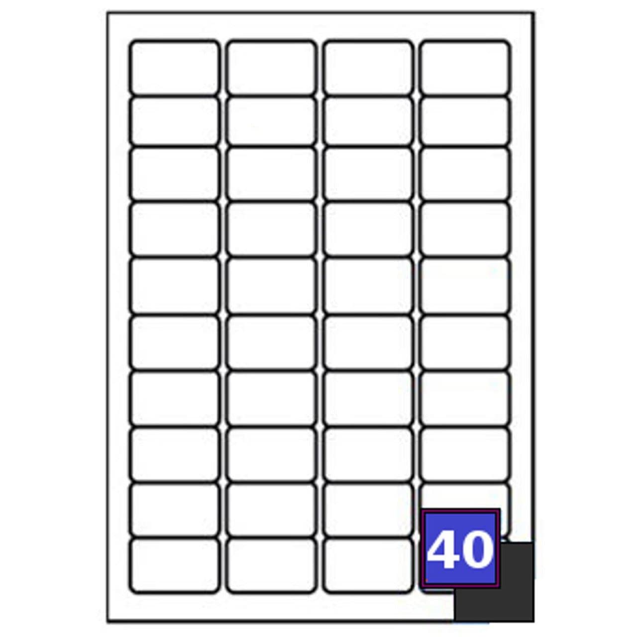 4000 x 40 Labels Per Sheet 45.7 x 25.4mm White A4 Address Labels Sticky Self Adhesive Peel Out Notes Paper Mailing Inkjet Copier Laser Printer
