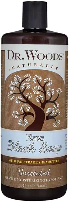 Dr. Woods Sabonete Líquido Africano Preto Cru com Manteiga de Karité sem Fragrância, 946 mL