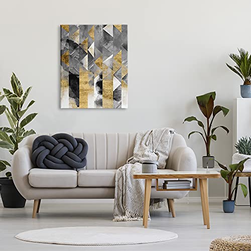 Image of Stupell Industries 'Modern Triangular Stripes Sharp Geometric'| Canvas Art | Stupell Industries | 30 x 40 Inches, Easy to Hang and Sturdy, Made in USA, by Chariklia Zarris