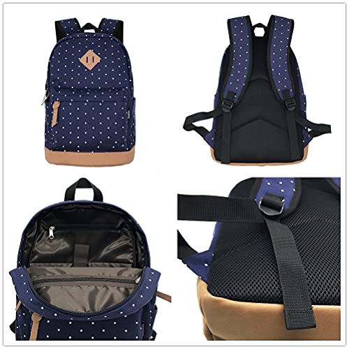 blue polka dot backpack