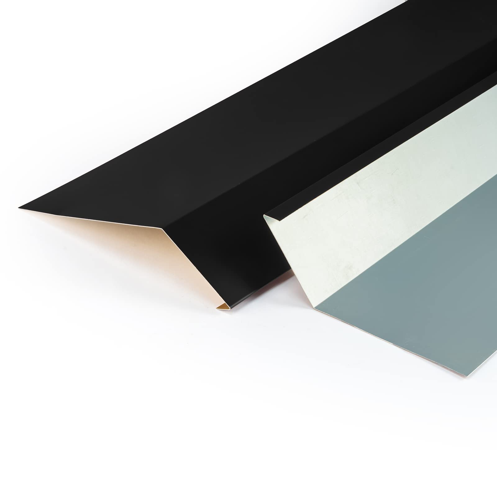 DQ-PP regengootmontage – 5 m (5 x 1 m) – Zwart – RAL 9005 – 120 mm x 70 mm – Aluminium gootblad – Bovenste gootlijst – Voor dakranden, regengoten – voor elk type dak – Diepzwart