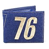 vault boy png Vault 76 Vintage Denim Difuzed Fallout Fallout 76 Embroidered Vault Vintage Denim Bi-Fold Wallet, Male, One Size, Blue (MW060533FAL) Monedero, 16 cm, Azul (Blue)