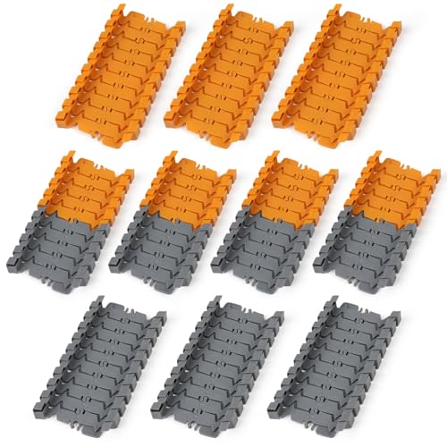 TGJH 100 Pcs Construction Flexible Track Expansion Kit for Kids – Birthday Gift for Boys Ages 3, 4, 5, 6, 7,Compatible with Most Engineering Track Sets, Add-On Accessory Toy for Building Raceway