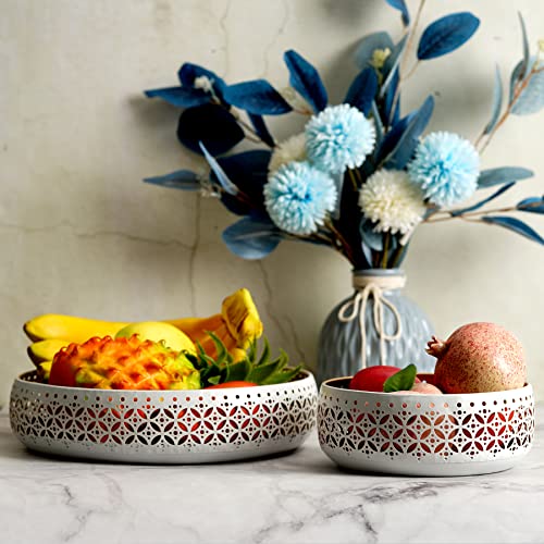 Jazuiha Fruit Bowl Metal Fruit Basket 2Pack Candy Fruit And Vegetables Holder For Kitchen, Counter, Dining Room, Table Office, Home Decor #TOP1