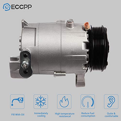 Image of ECCPP AC Compressor for Chevrolet Impala for Monte Carlo 3.5L 2006-2011 | for Chevrolet Malibu for Pontiac G6 3.9L 2006 Fast Cooling AC Compressor with Clutch 6 Grooves