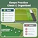 Golfpar Dual-Turf Golf Hitting Mat 5x4ft, 26mm Thick, Built-in Ball Tray 100-Ball Capacity, Indoor Outdoor Driving & Chipping Golf Practice Mats for Fairway & Rough Shots