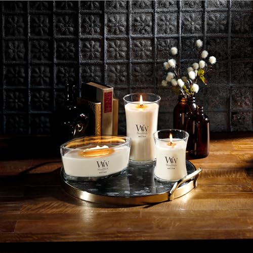 Image of WoodWick Vanilla Bean Holiday Candle Gifts for Women and Men, 21.5 oz Large Hourglass Candle with Crackling Wick