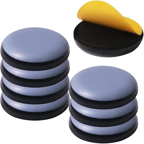Miniatura 1 de Deslizadores de muebles para alfombras y pisos de madera dura, deslizadores adhesivos para muebles, almohadillas autoadhesivas de PTFE (teflón) para