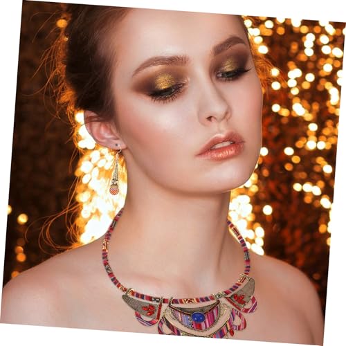 Conjunto de joyas bohemias como obsequio elegante de resina verde 5