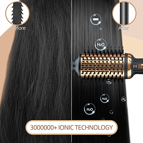 Plavogue Hair Dryer Brush,Dual Voltage Blow Dryer Brush Volumizer & Negative Ionic One-Step Hot Air Brush In One For European Travel Salon Blowout Oval Brush International Travel Version #TOP5