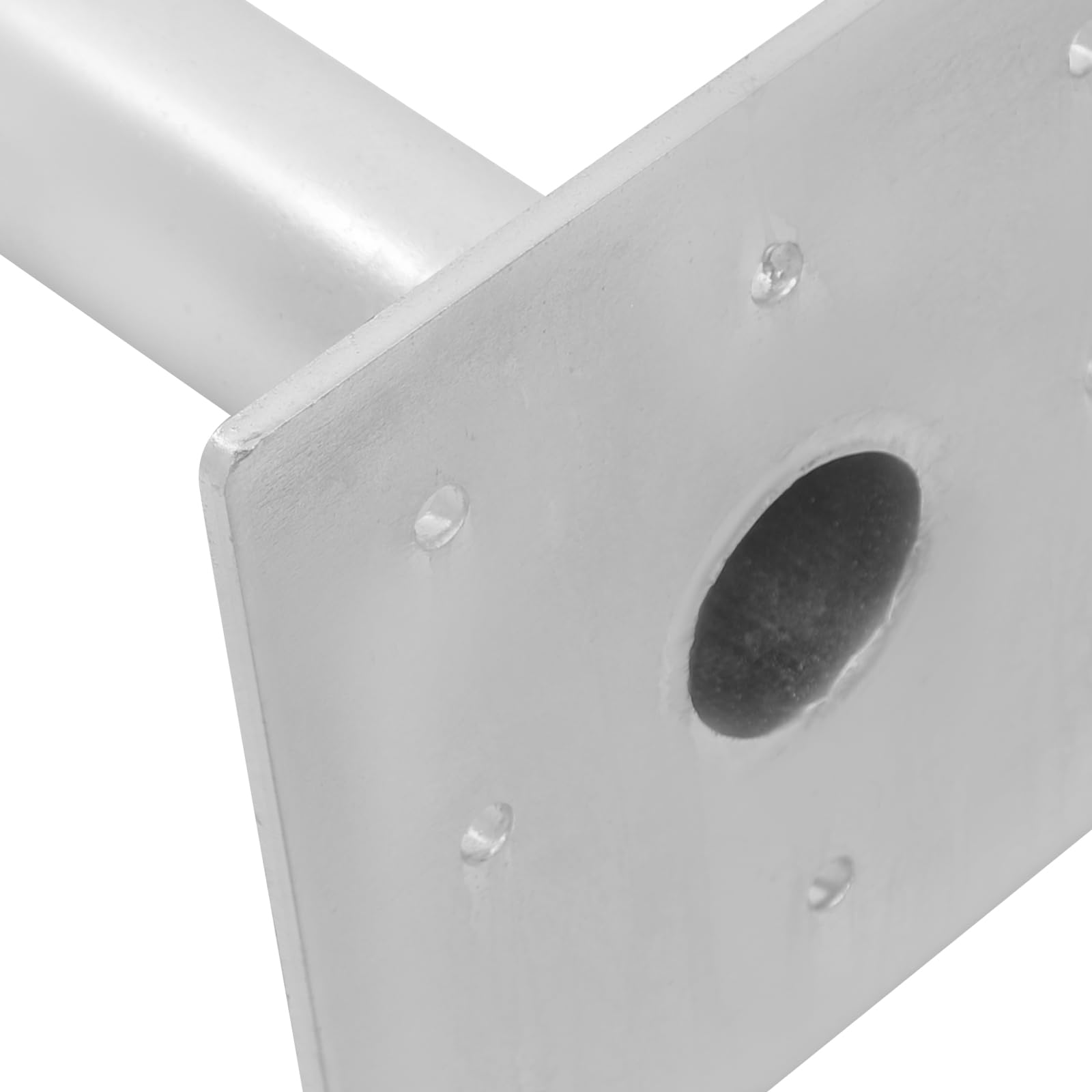 Anclaje de techo, hormigón, ancla, suelo, gran 2268 kg/5000 libras, 12 x 10 pulgadas, 8 agujeros, resistencia a la rotura con superficie galvanizada, resistente a la corrosión, estable