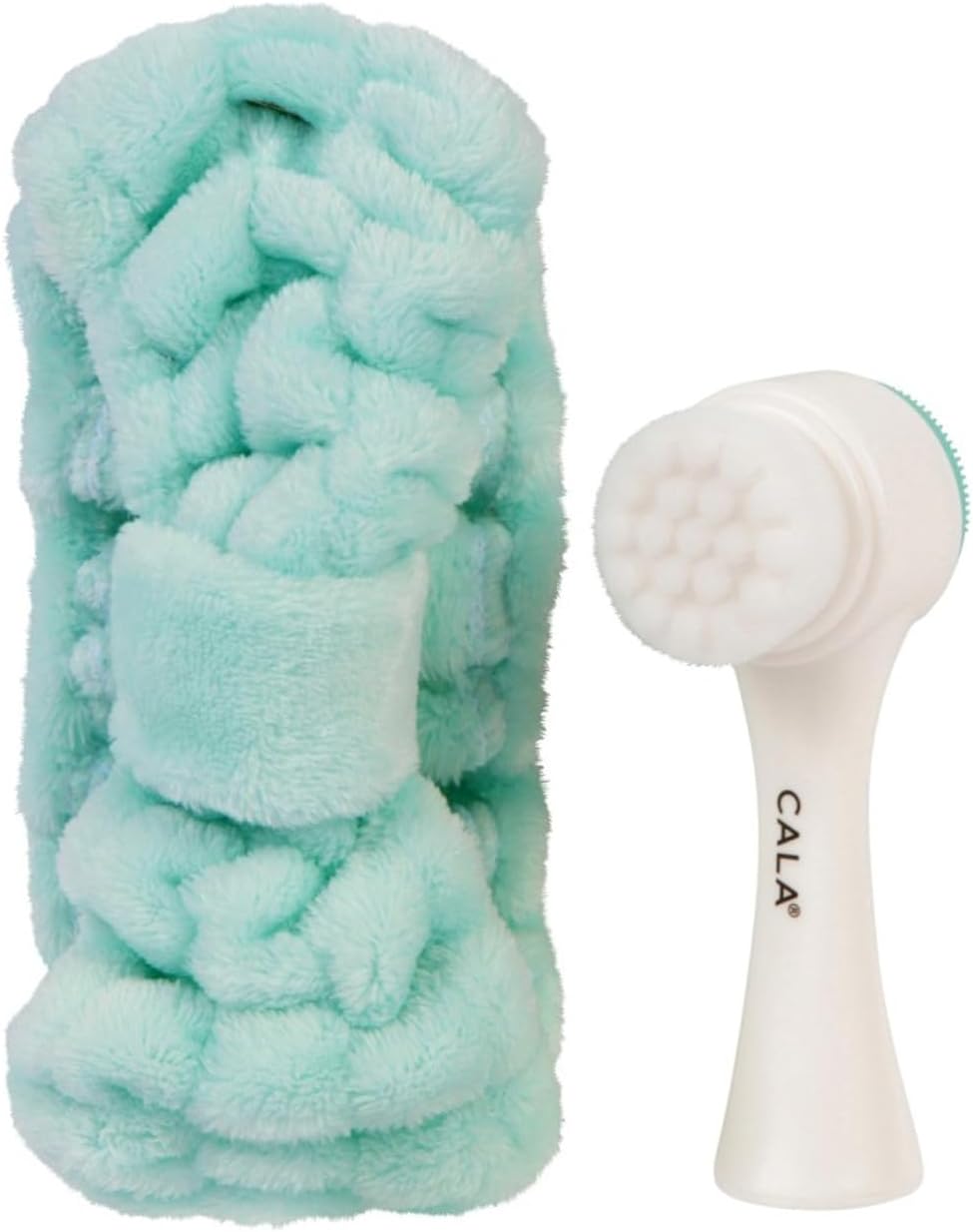 Cala Goal To Glow Dual Action Facial Brush & Headband Set (Mint)