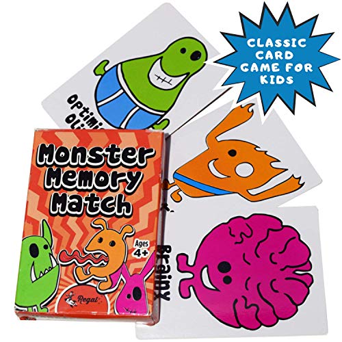 Regal Games - Classic Card Games - Silly Monster Memory Match - Card Game Gift For Christmas, Birthdays, Holidays, And Family Gatherings #TOP1