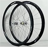 road wheelset reviews Trous: avant l'arrière 24. Amdieu Wheelset 700C Route Road Wheelset, Ultra-léger roulement scellé Roule arrière arrière Frein à Disque de moyeu en Aluminium C/V 7/8/9/10/11/12 Vitesse Libre QR Road Wheel