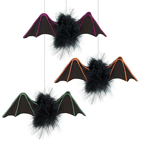 Amscan 241824 Little Bat Hanging Decorations, One Size, Multicolor