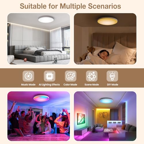 Smart Ceiling Light with Music Speaker
