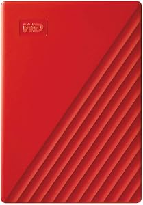 WD 2TB My Passport Portable External Hard Drive HDD, USB 3.0, USB 2.0 Compatible, Red - WDBYVG0020BRD-WESN