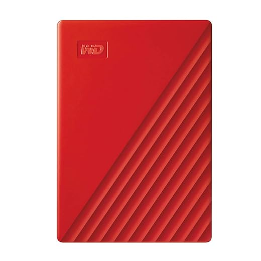WD 2TB My Passport Portable External Hard Drive HDD, USB 3.0, USB 2.0 Compatible, Red - WDBYVG0020BRD-WESN