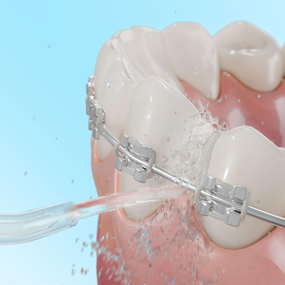 Cecotec Hydropulseur Bucal Bamba ToothCare 1200 Jet Pro 7 buses jusqu'à 1250-1700 impulsions par minute, écran LED, capacité 1000 ml, 10 réglages de pression, IPX4, déinfection à la lumière UV