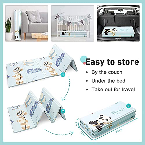 Image of KIDS Extra Large Reversible Baby Play Mat, BPA Free Learning & Crawling Foldable Foam Mat (6.5x5 ft, 0.6cm Thickness) Multicolor (KIDS- EXTRA LARGE)