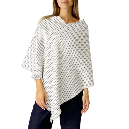 Image of Women's Shawl Wrap Poncho Ruana Cape Cardigan Sweater Open Front for Fall Winter Spring