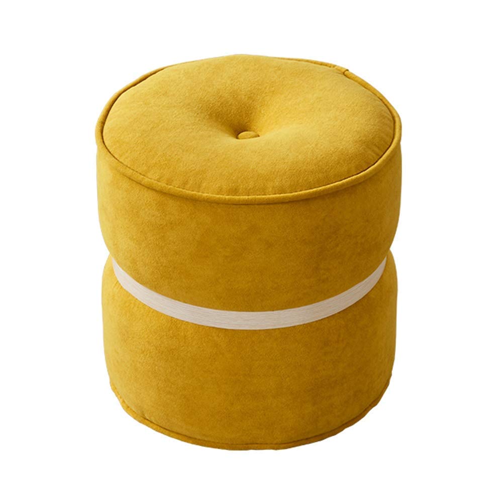 Tabouret pour enfants jaune 34x32cm pour s'asseoir facilement au salon