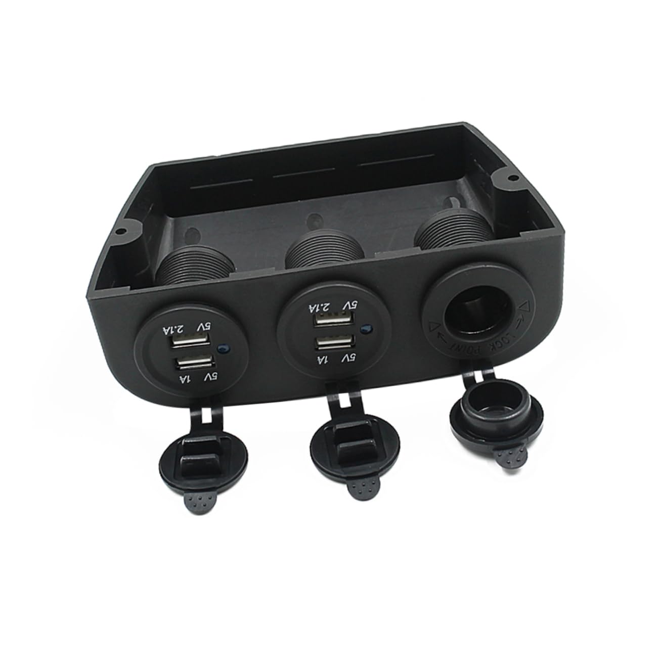 DOITOOL Coche con 4 Puertos USB Adaptador 12-24v Carga Rápida Protección Ipx4 Fácil Instalación