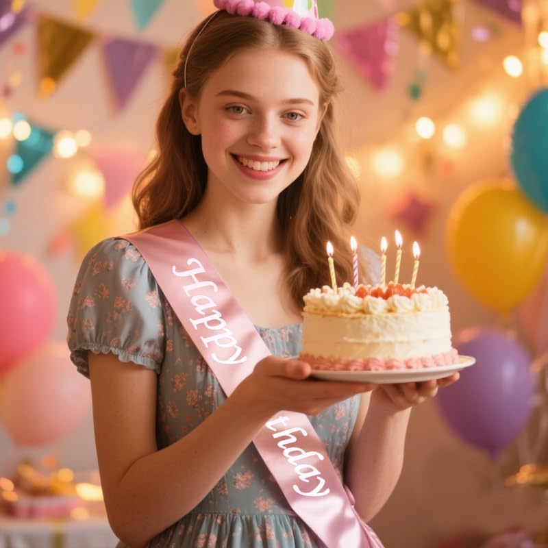 Birthday Sash for Women Men Birthday Gifts for Him Her Birthday Party Decoration Accessories 21st 30th 18th Birthday Sashes2