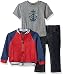 Nautica Boys' Baseball Jacket, Tee, and Denim Pant Set