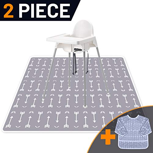 Little Growers Baby Splat Mat for Under High Chair - 51" Spill ‘n’