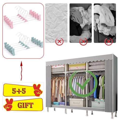 Armario de almacenamiento para dormitorio con estantes de ropa 4