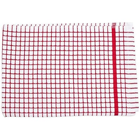 Poli Dri Premium Quality Kitchen Tea Towels by Lamont, RED, 3 Pack Cover