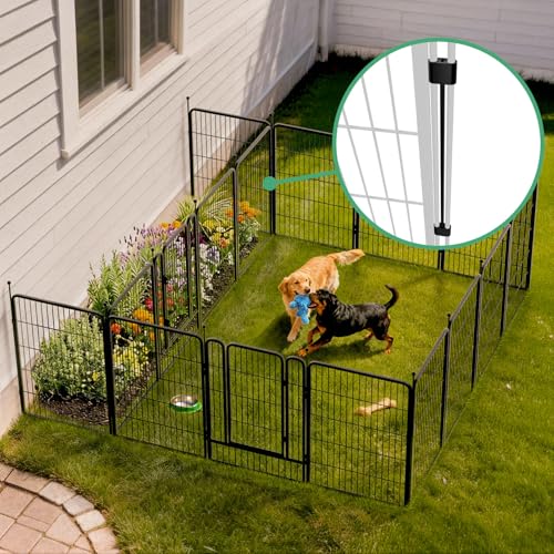 Image of FXW Rollick Unleashed Dog Playpen for Indoor, Yard, RV Camping, 40 inch 16 Panels Dog Pen with Connectors (Pack of 2) for Medium and Large Dogs│Patented
