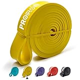 PROIRON Bandes Élastique de Résistance - Bande Elastique Fitness pour tractions, Crossfit, Dips,Traction Assistée, Pilates，Aide aux pullups ou au soulevé de Poid # 2 Jaune / 18-31 kg
