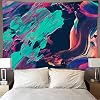 Wandtapijt, wandtapijt, tapijt voor slaapkamer, esthetisch, abstracte schilderij, wandtapijten psychedelische hippie…