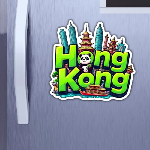 Image of Zesta Wooden Fridge Magnets Set | Refrigerator Decor Magnets for Kitchen | India Souvenir Fridge Magnet Collection | Wooden Magnet for Fridge Door Decoration (Hong Kong)