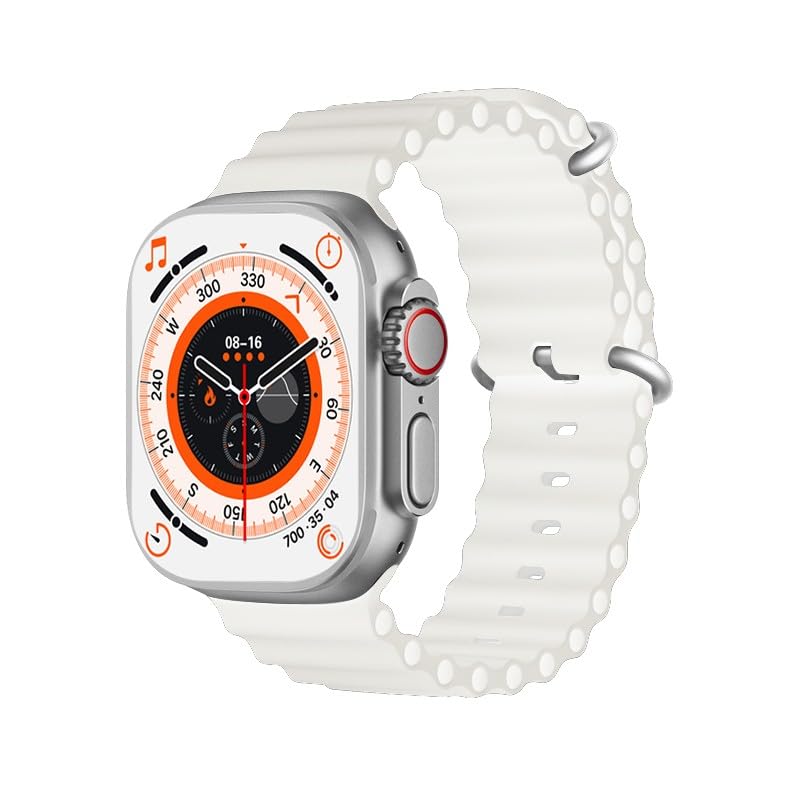 Image of Nick jones T800 Ultra Smartwatch with 1.05 inch HD Display, Bluetooth Calling Multiple Sports Modes & Watch Faces, Spo2 Monitoring & Heart Rate Monitor White(Sim Not Supported)